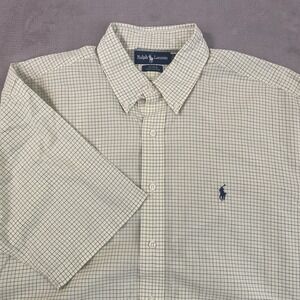 Vintage Polo Ralph Lauren Oxford Blake Shirt Men XL Multi Plaid Blue Pony Preppy
